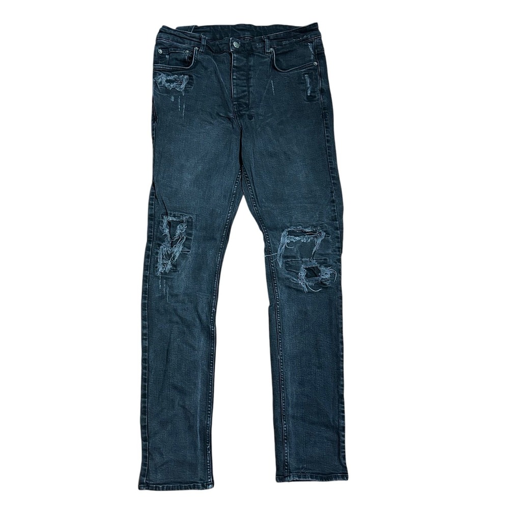 KSUBI MID RISE SKINNY LEG MEN'S JEANS sz 33W X 30L Van Winkle Black‎ Rebel